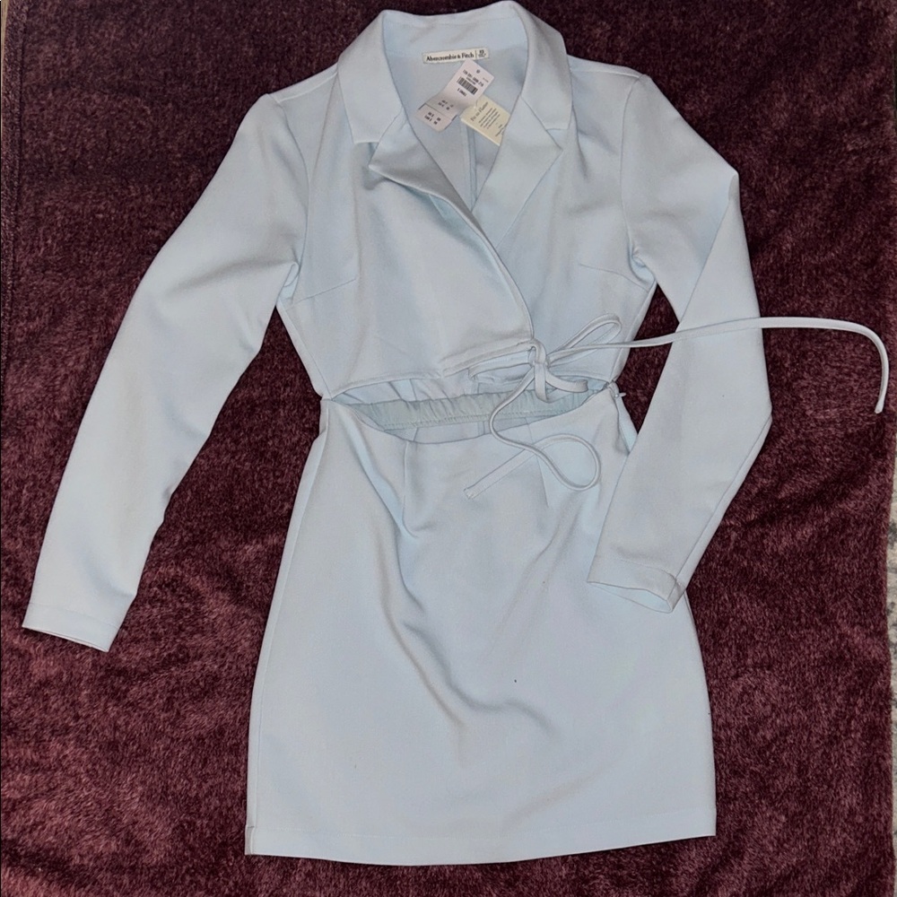 Abercrombie & Fitch Light Blue Long Sleeve Dress